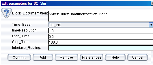Configuring the (SC_Sim) block
