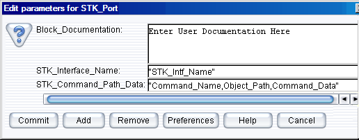Edit??the Parameters for STK_Port